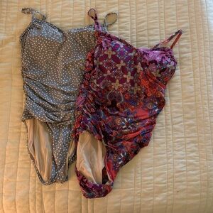 Two Garnet Hill Swimsuits Sz 10